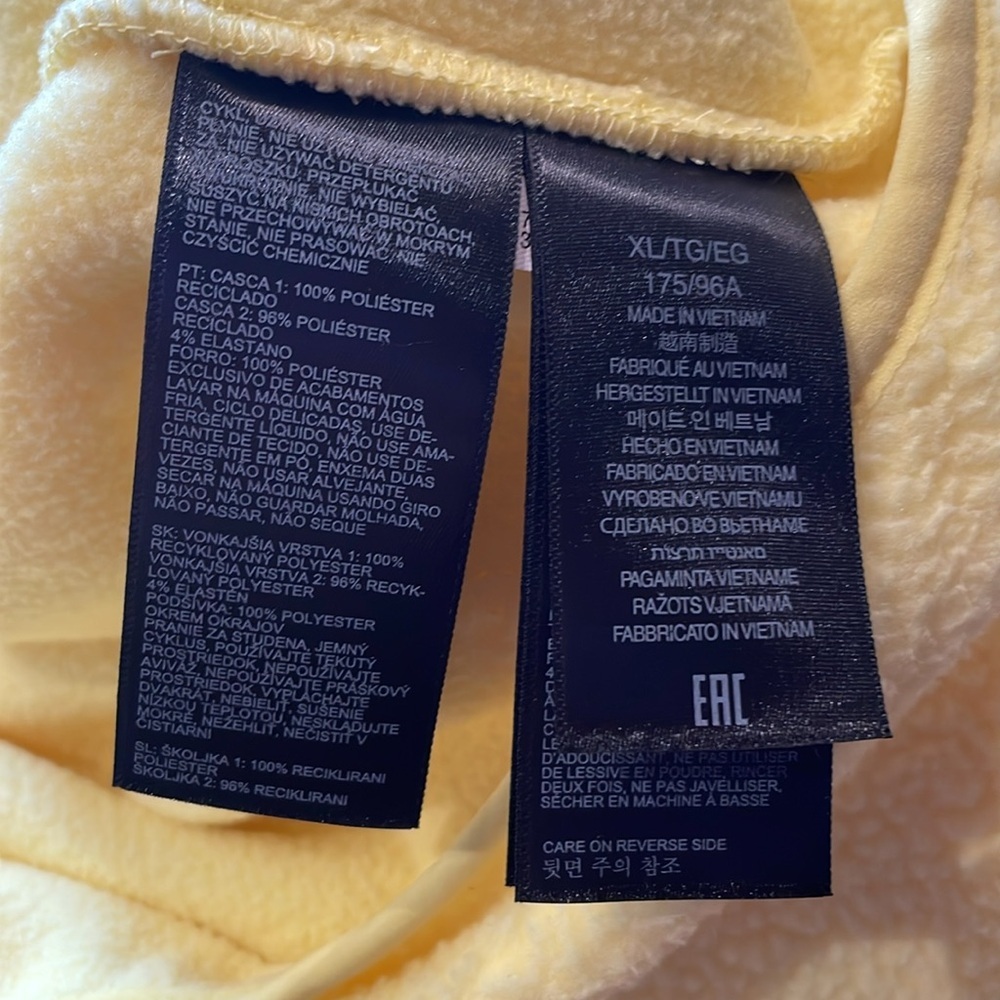 NWOT Marmot ‘94 E.C.O. Recycled Fleece Pullover, Bright Yellow, Size XL - Picture 10 of 10
